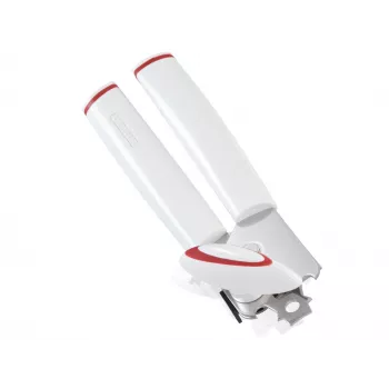LEIFHEIT otvarač za konzerve Lifty ručni Top-Cut s ergonomskom ručkom, oštrica od nehrđajućeg čelika, bijelo-sivi