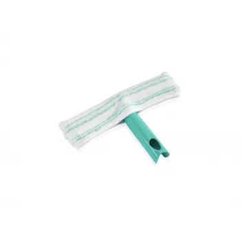 LEIFHEIT brisač za prozore M ručni brisač sa sustavom Click, 28 cm gumena oštrica, ergonomska protuklizna ručka, bijelo-zelena