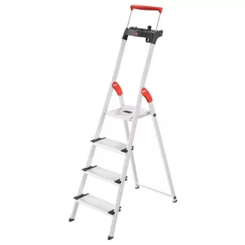 HAILO L85 ComfortLine aluminijske kućne ljestve, 4 stepenice