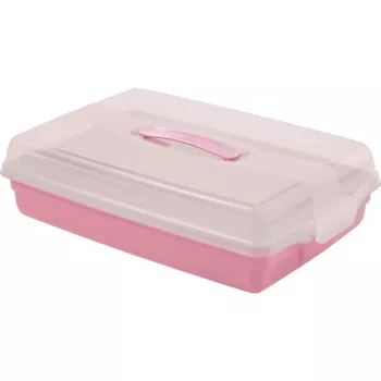 CURVER pravokutna kutija za prijevoz kolača 45x29,5x11,1 cm roza