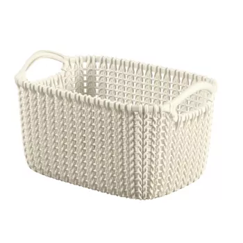 Curver Knit XS pravokutna košara za odlaganje 3L, bijela, 25x18x14 cm
