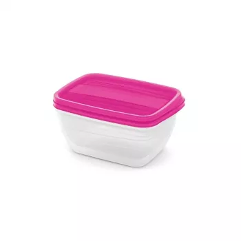 CURVER pravokutni set posuda za hranu 2x1,3L Vedo prozirno roza