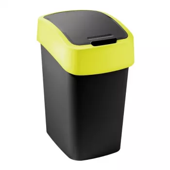 Curver Flip Bin 9L crna i žuta kanta za smeće