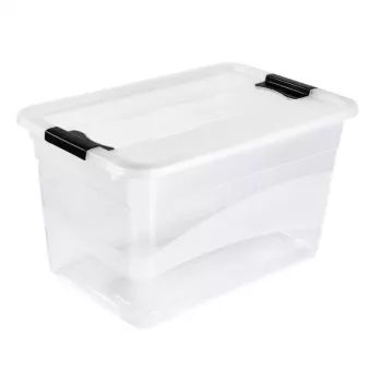 keeeper Crystalbox Cornelia Box with Lid 52L, 59.5 x 39.5 x 34 cm, Transparent