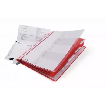 DURABLE 255503 konvencionalna mapa s prozirnicom A4 crvena prozirna prednja strana