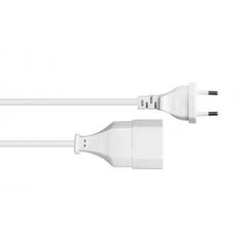 Kabelmeister euro produžni kabel tipa C utikač na euro utičnicu, bijeli, 0.75mm², 0,5m