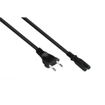 Kabelmeister euro mrežni kabel tipa C na C7 Figure-8, 0,5m, crni, 0.75mm²