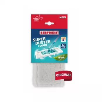Leifheit SuperDuster Floor M Replacement Cloth, 33 cm, White/Blue