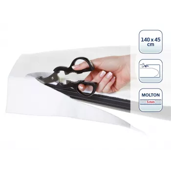 LEIFHEIT Ironing Board Padding, Universal Fit, Trimmable, 140 x 50 cm, White