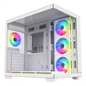 FSP Fortron M341-WA Mid-Tower kućište računala s kaljenim staklom i 4 ARGB ventilatora