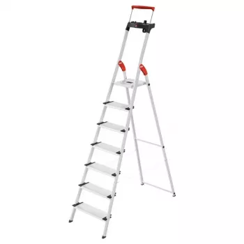 HAILO L85 ComfortLine aluminijske kućne ljestve, 7 stepenica, 150 kg, EN 131