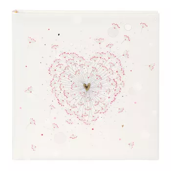 Goldbuch Golden Heart vjenčani foto album 30x31 cm, 60 bijelih stranica, zlatna folija srca 08 062