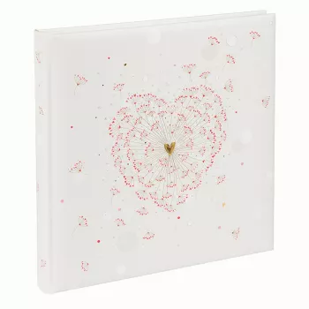 Goldbuch Golden Heart vjenčani foto album 30x31 cm, 60 bijelih stranica, zlatna folija srca 08 062
