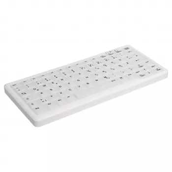 CONTOUR DESIGN Active Key MedicalKey AK-C4110 Wireless Keyboard, QWERTZ DE, White, IP68 Disinfectable, Rechargeable