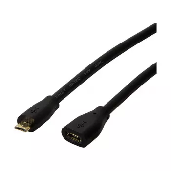 LogiLink CU0121 USB 2.0 Micro-B utikač na Micro-B utičnicu produžni kabel, 1 m, crni