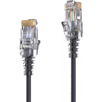 PureLink AVIT Media Series Slim Cat.6 U/UTP patch kabel, LSOH, 0,25 m, crni (MC1500-0025)