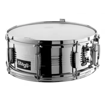 Stagg SDS-1455ST8/M 14 inch x 5.5 inch Steel Snare Drum, Chrome