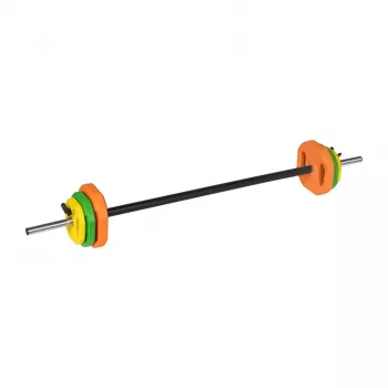REBEL ACTIVE set utega od lijevanog željeza 20 kg sa šipkom 140 cm