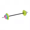 REBEL RBA-2336 set utega 20 kg s bitumenskim pločama, šipka 140 cm, vijčane stezaljke, crni