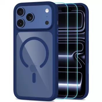 TECH-PROTECT MagOne MagSafe futrola + staklo, 2 kom. za iPhone 17 Pro / 18 Pro Deep Blue/prozirno