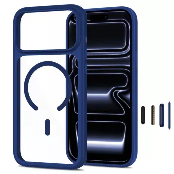 TECH-PROTECT MagOne MagSafe futrola + staklo, 2 kom. za iPhone 17 Pro / 18 Pro Deep Blue/prozirno
