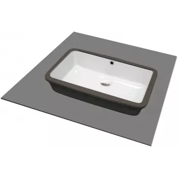 DEANTE Como keramički podumivaonik dubine 125 mm bijeli sjajni