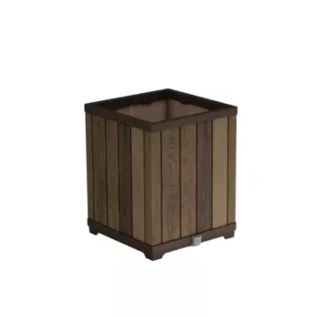 KETER teglica za cvijeće Deco Square Tall Planter orah