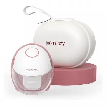 Momcozy M6 pumpa za dojenje bez ruku, crvena