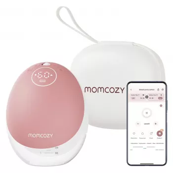 Momcozy M9 pumpa za dojenje bez ruku, crvena