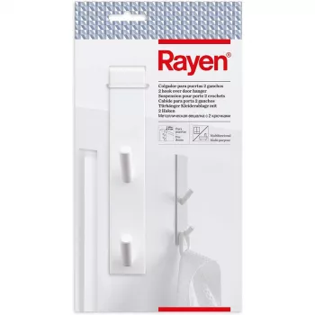 RAYEN kuka za vrata za vješanje / 2 kuke / bijela