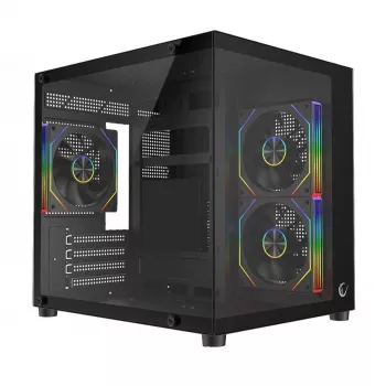 Rampage LUMID kućište za PC M-ATX 3x ventilator ARGB crno
