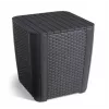 KETER vrtni stol/kutija za odlaganje Luzon Flat Wicker, sivi