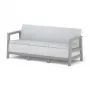 KETER vrtna sofa trosjed Scandi Linea 3 Seater Sofa, svijetlosiva/tamnosiva čelična