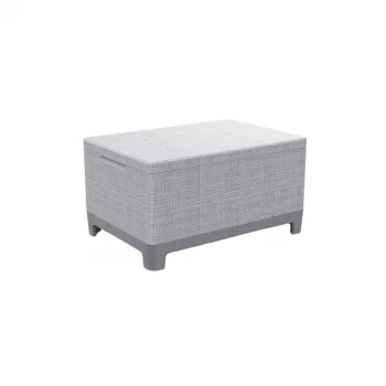 KETER vrtni stol/kutija za odlaganje Scandi Storage Table svijetlosiva/tamnočelična