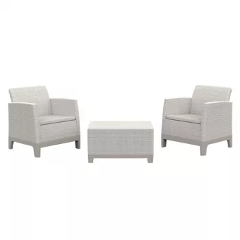 KETER set vrtnog namještaja Scandi Forma Balcony Set, kamenosivi/svijetlobež