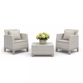 KETER set vrtnog namještaja Scandi Forma Balcony Set, kamenosivi/svijetlobež