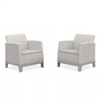KETER vrtne stolice 2 kom. Scandi Form light, kamenosive/svijetlobež