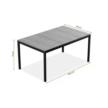 KETER vrtni stol Deco Porto Nova 160, orah/crni