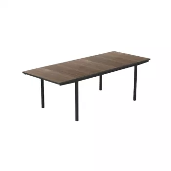KETER vrtni stol na izvlačenje Deco Porto Nova Extendable 160-240, orah/crni