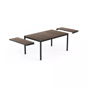 KETER vrtni stol na izvlačenje Deco Porto Nova Extendable 160-240, orah/crni