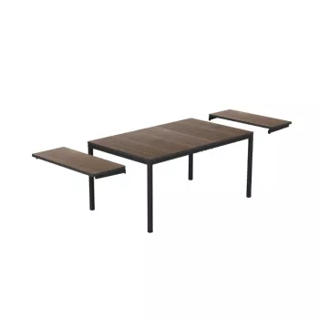 KETER vrtni stol na izvlačenje Deco Porto Nova Extendable 200-280, orah/crni