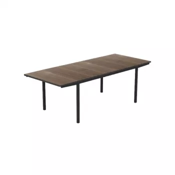 KETER vrtni stol na izvlačenje Deco Porto Nova Extendable 200-280, orah/crni