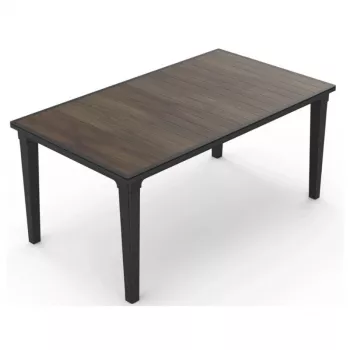 Keter vrtni stol za blagovanje Futura Deco, grafit/orah, 29216482533