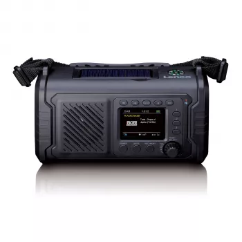 Lenco PDR-055 radio za hitne slučajeve DAB+ FM solarni ručni s ručicom USB-C powerbank svjetiljka SOS IPX4