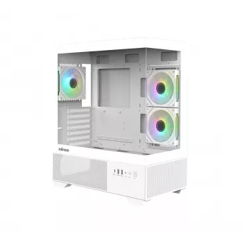 Zalman CHRONIX V2 White ATX Mid Tower kućište za PC s 3 x 120mm ARGB ventilatora, bočna stranica od kaljenog stakla