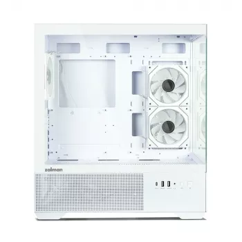 Zalman CHRONIX V2 White ATX Mid Tower kućište za PC s 3 x 120mm ARGB ventilatora, bočna stranica od kaljenog stakla