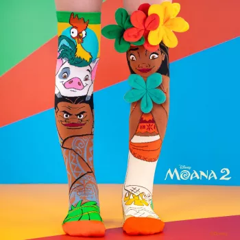 MADMIA Skarpetki Dziecięce Kolanówki Skarpety Vaiana Moana 2 Kwiaty 3d Maui Disney / Md026