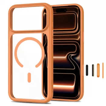 TECH-PROTECT MAGONE MAGSAFE CC + GLAS 2ER-PACK IPHONE 17 PRO MAX / 18 PRO MAX COSMIC ORANGE/CLEAR