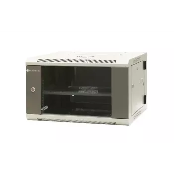 EMITER EM/AH6506 19 inch 6U Wall-Mount Network Cabinet, Tempered Glass Door, 600×550×370 mm, Black