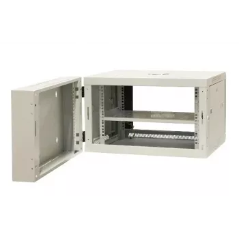 EMITER EM/AH6506 19 inch 6U Wall-Mount Network Cabinet, Tempered Glass Door, 600×550×370 mm, Black
